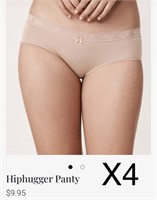 X4 Size M la vie en rose hiphugger nude underwear
