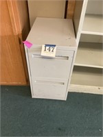 Two drawer, metal filing cabinet