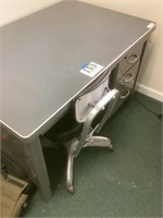 4 foot metal desk and chair