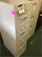 Four drawer, metal file cabinet