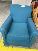 Teal upholstered chair