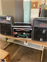 Two speaker plus sound system and all accessories