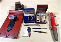 ELGIN wrist watch, car bank & more