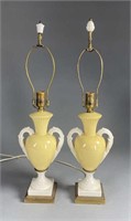 Pair Porcelain Table Lamps Circa 1930s