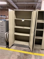4 shelf, metal storage cabinet
