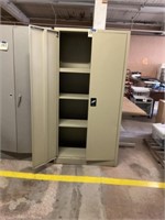 Five shelf metal storage cabinet