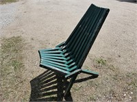 Vintage GREEN Painted Lawn Chair #Folding