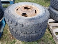 2- 7.5-16LT Truck Tires & Rims