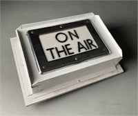 "On the Air" Radio Station Hallway Sign 1950s
