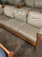 Upholstered wood sofa
