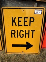 Sign - Keep Right (Metal)