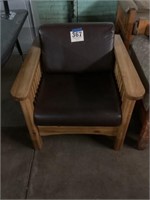Cushioned wood chair