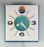 1960s Diet Pepsi Lighted Clock Store Display