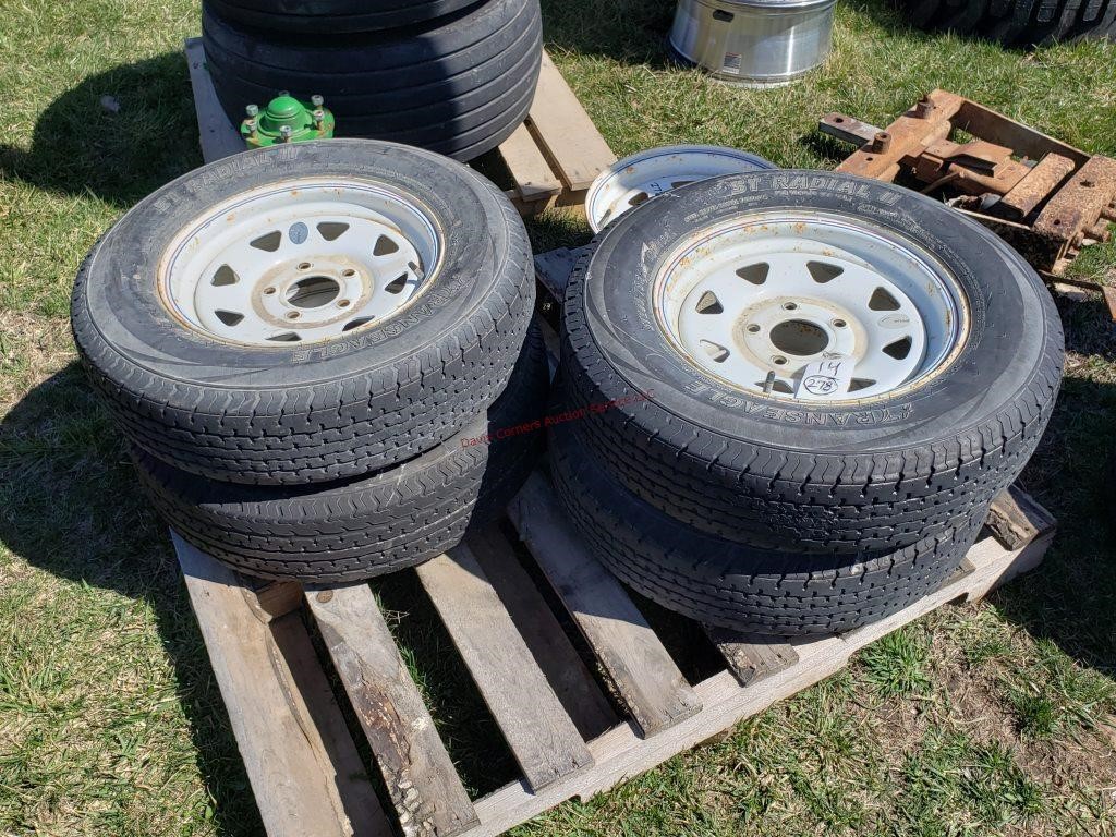 4- Trailer Tires & 5- Rims (ST205/75R15)
