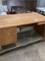 5 foot wooden desk cart not included