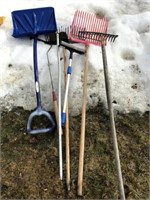 Rake, Hoes, Snow Shovel, Grass Whip (7)
