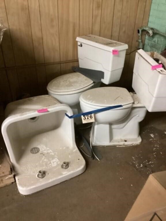 Toilets, and sink