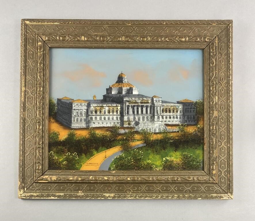 Library of Congress Reverse Glass Painting C.1897