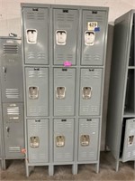 Metal locker unit 78” tall x 18” deep x 36” wide