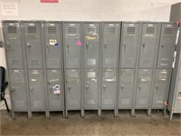 3 Sections of metal Lockers
66” tall 12” deep.