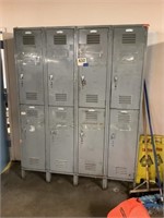 Metal lockers. 78” tall x 15” deep x 60” wide