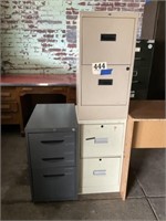3 filing cabinets
