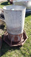 33" Galvenized Hog Feeder