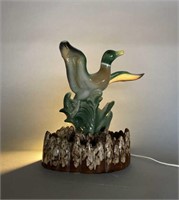 Midcentury Mallard Duck Ceramic TV Lamp