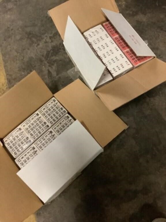 2 boxes of bingo cards