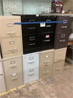 8 two drawer file cabinets