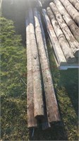 5- Nice Creosote Fence Posts - 9'-10'