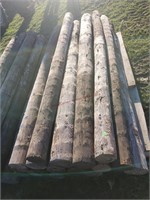 19- Nice 7' Creosote Fence Posts