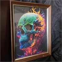 Paint Drip Skull Number 2