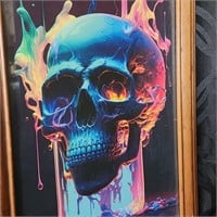 Paint Drip Skull Number 3