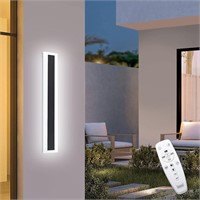 $50  Outdoor LED Wall Light  23.6in  3-Color  Blac