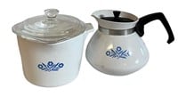 Corning Ware Coffee Pot & Bowl