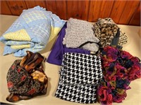 baby quilt, scarves & more