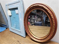 NEW BLUE Picture Frame $12.99 + Oval MIRROR