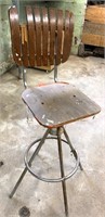 vintage industrial stool - poor condition