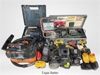 Large Lot of Contractor Power Tools- Drills, Charg