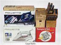 Home Goods- Roventa Irons, Knives, Ravioli Maker