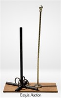 Carousel Horse Brass Pole and Metal Stand