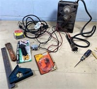antique volt meter, tools & hardware