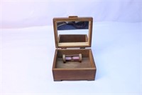 Mirrored Jewelry Box & Hour Glass Trinket