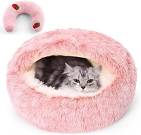 $40  Cat Cave Bed with Pillow  26x26 Inch (Pink)