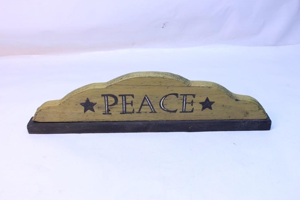 Wood Peace Decor Sign