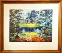 Mark King Golf Large Format Serigraph 'Ike's Pond'