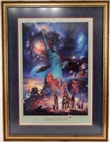 Cao Yong Signed lithograph " Freedom"