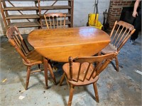 dropleaf table w/ 4 chairs- Cushman Colonial
