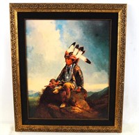 'The Young Chief Uncas' by Stanley  framed Giclee